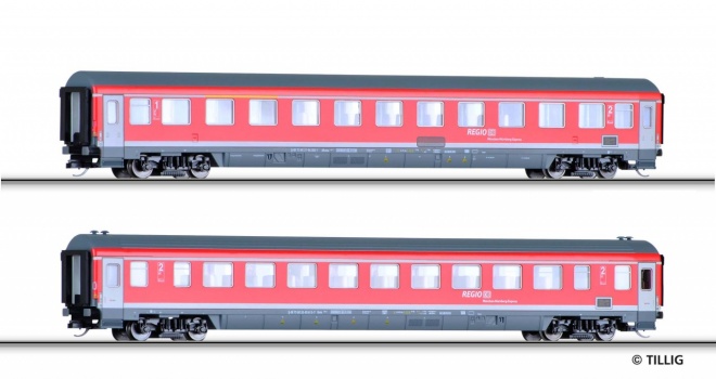 Set of 2 Passenger cars Munchen-Nurnberg-Express. Set 2.(Limited edition)<br /><a href='images/pictures/Tillig/01657a.jpg' target='_blank'>Full size image</a>